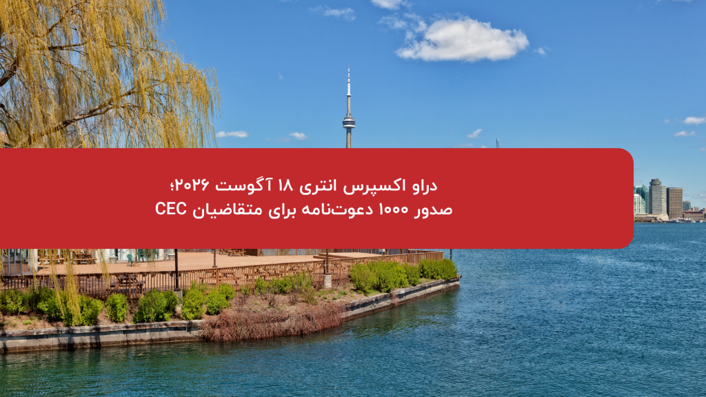 دراو اکسپرس انتری 18 آگوست 2026؛ صدور 1000 دعوت‌نامه برای متقاضیان CEC